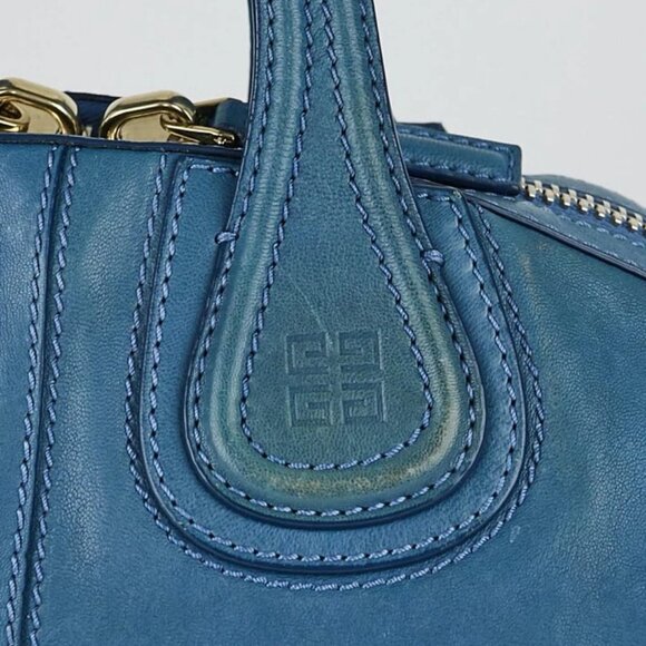 Givenchy Blue Leather Small Nightingale Bag - Picture 8 of 12
